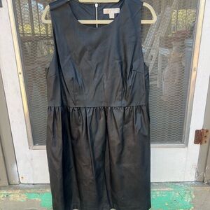Michael Kors Black Faux Leather Dress